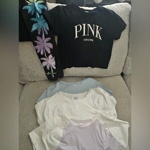 Lot of VS Pink leggings and tops NWOT